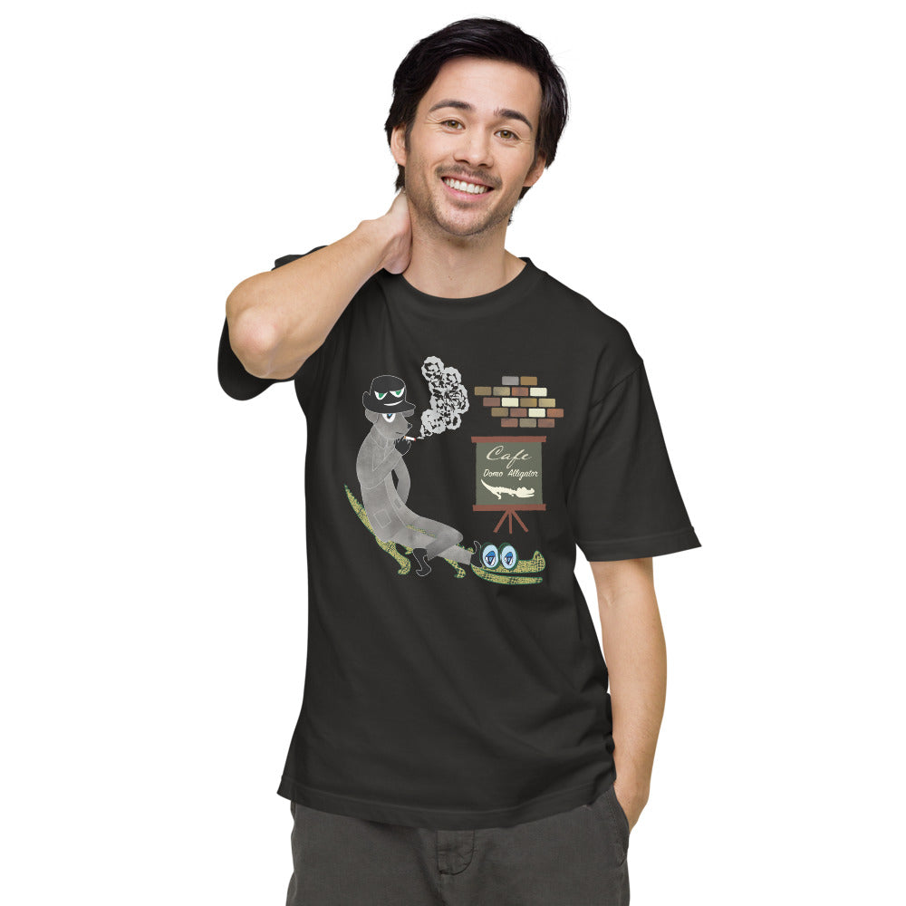 ユニセックス ヘビーウェイト 半袖Tシャツ・ドーモアーリゲーター/わにがとう【CA022- THWU009】