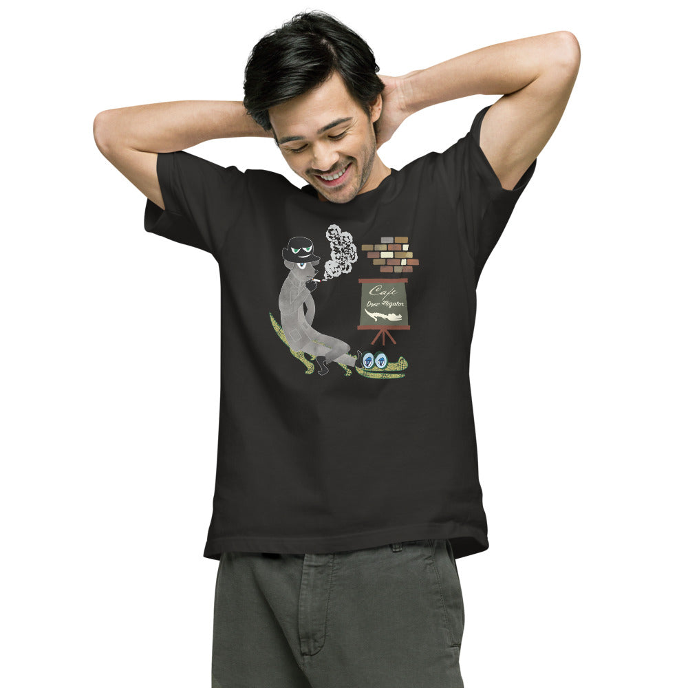 ユニセックス ヘビーウェイト 半袖Tシャツ・ドーモアーリゲーター/わにがとう【CA022- THWU009】