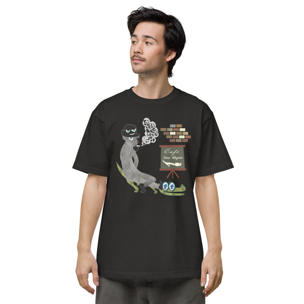 ユニセックス ヘビーウェイト 半袖Tシャツ・ドーモアーリゲーター/わにがとう【CA022- THWU009】