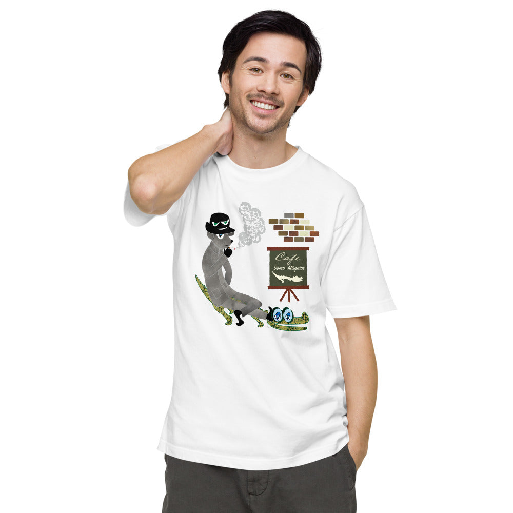 ユニセックス ヘビーウェイト 半袖Tシャツ・ドーモアーリゲーター/わにがとう【CA022- THWU009】