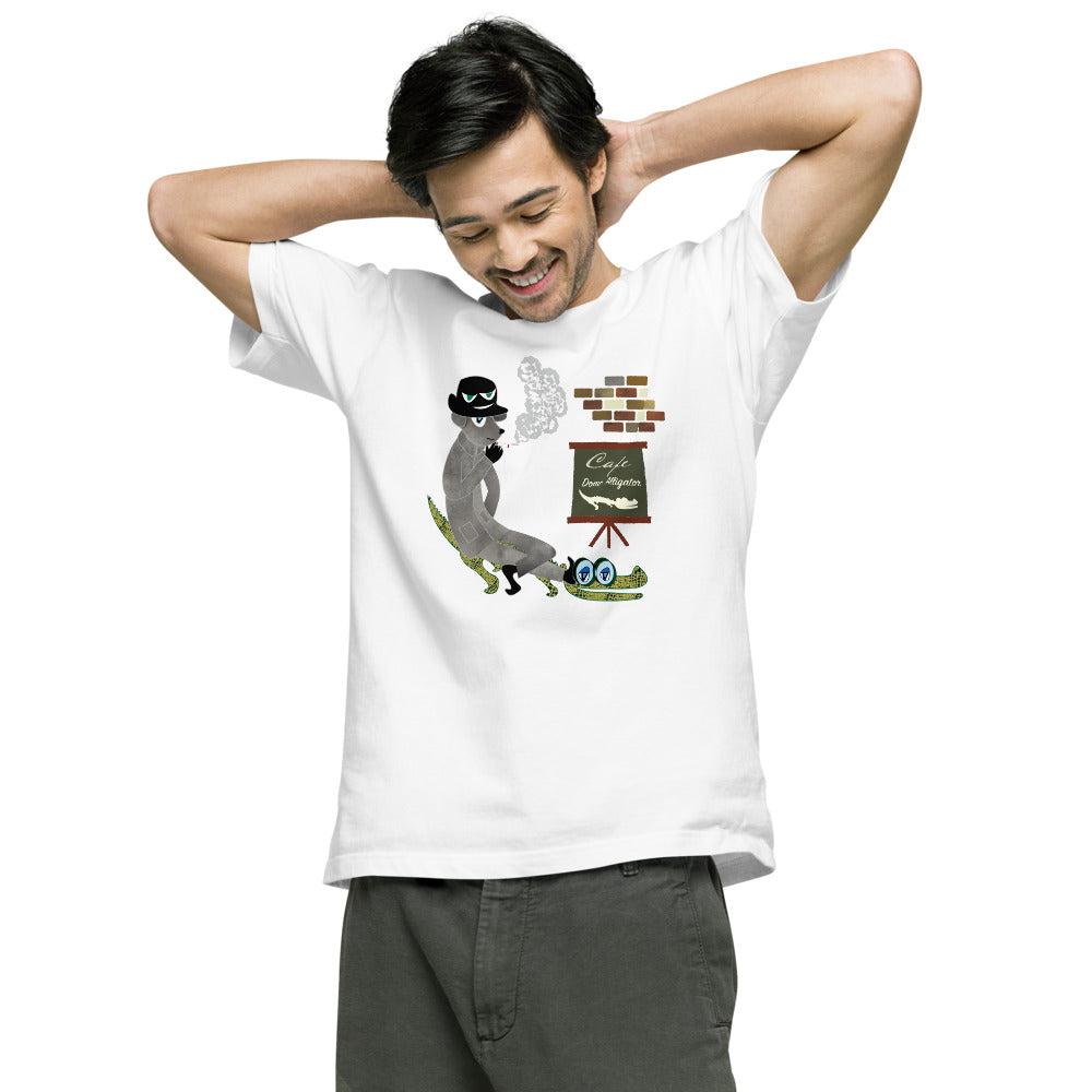 ユニセックス ヘビーウェイト 半袖Tシャツ・ドーモアーリゲーター/わにがとう【CA022- THWU009】