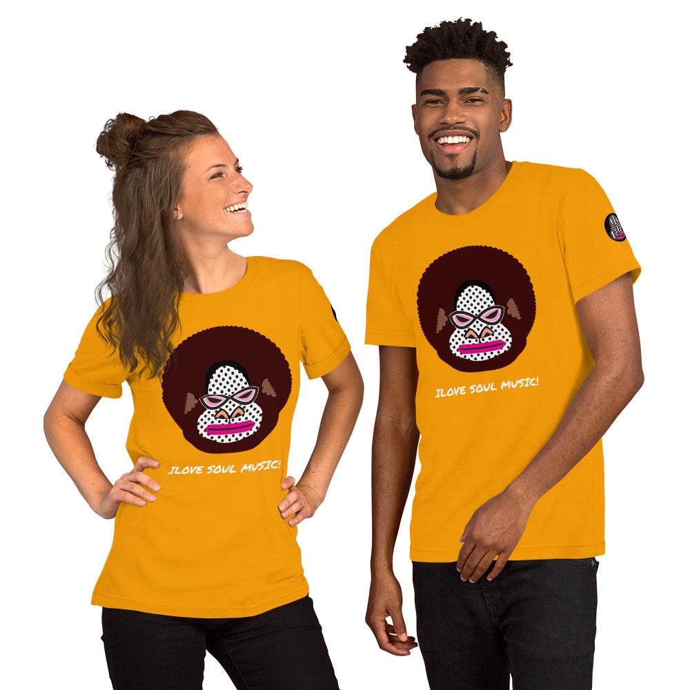 ユニセックス コンフォート Tシャツ・アフロゴリラダダ【CA076- CTU016】