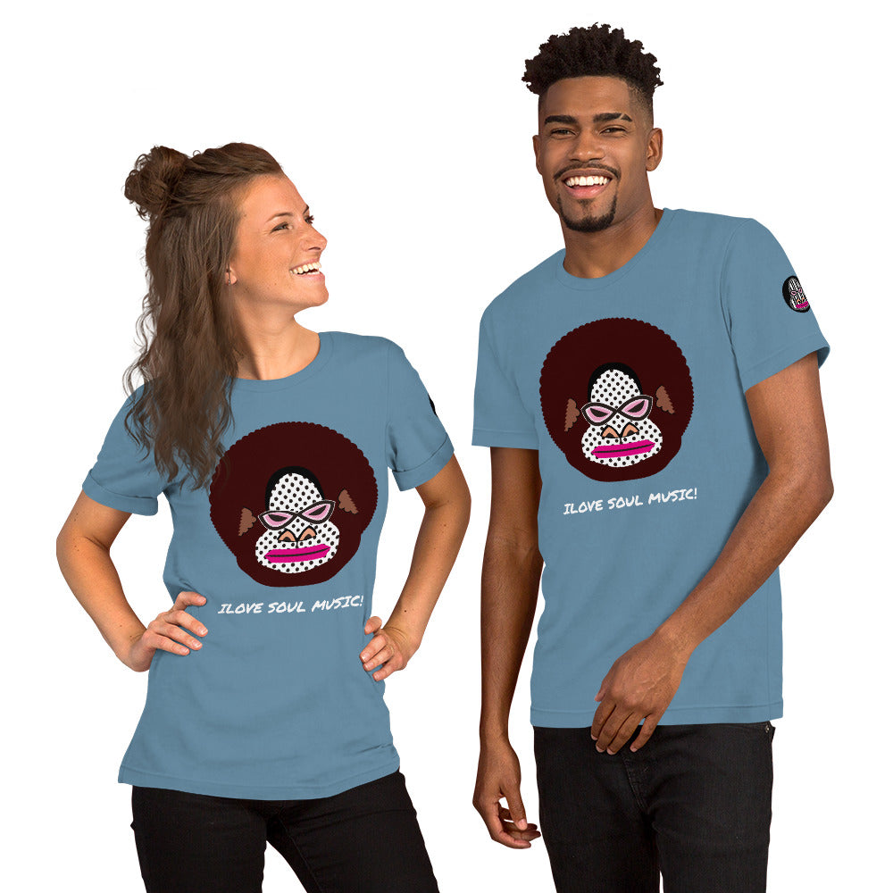 ユニセックス コンフォート Tシャツ・アフロゴリラダダ【CA076- CTU016】