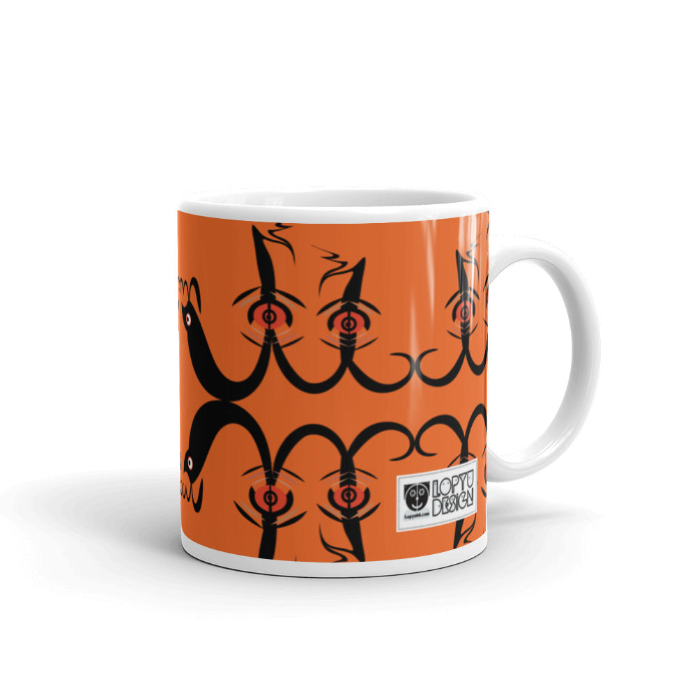 マグカップ（白）・プルノウ橙【CA071- MG016】