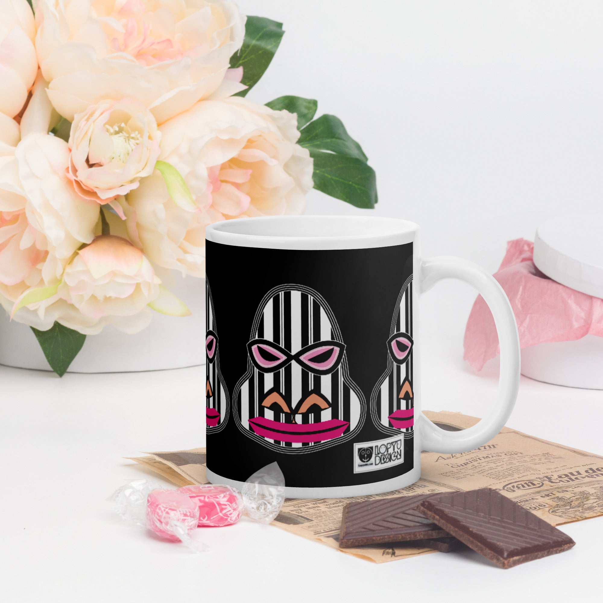 マグカップ（白）・ゴリラダダ【CA031- MG010】