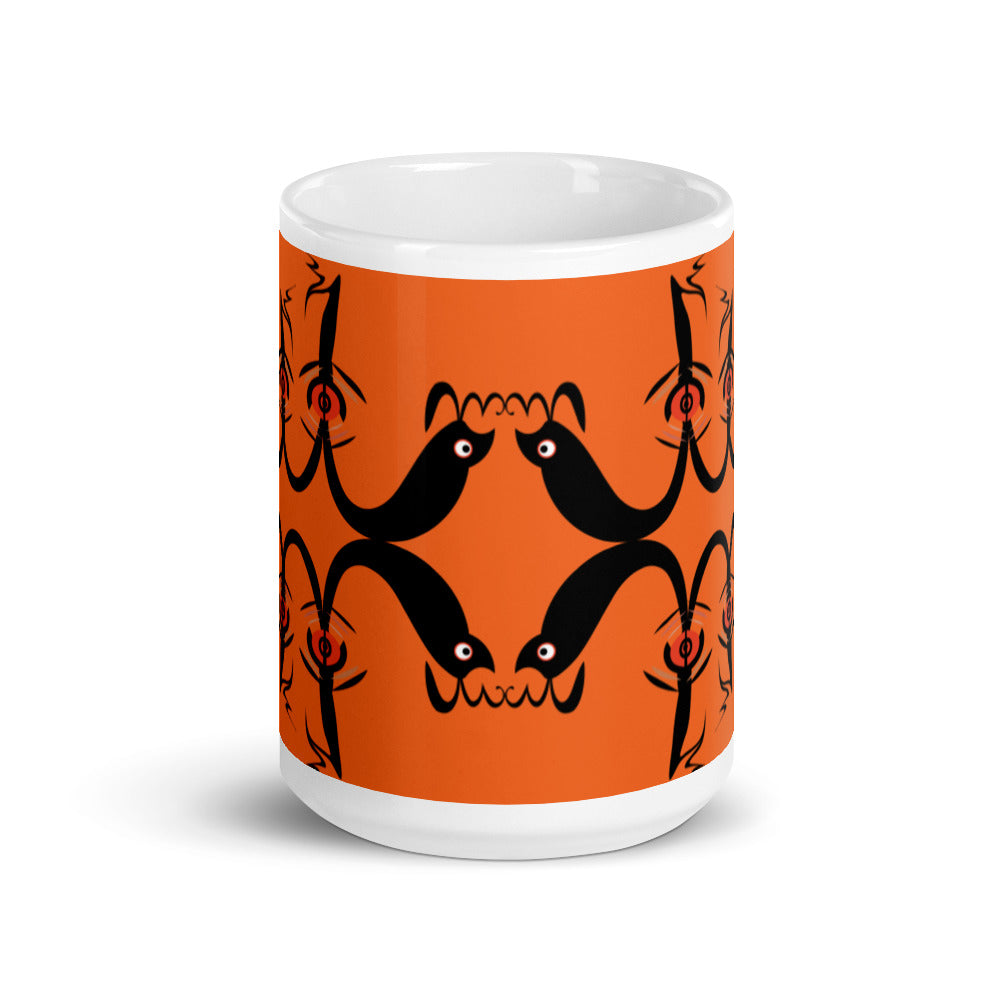 マグカップ（白）・プルノウ橙【CA071- MG016】