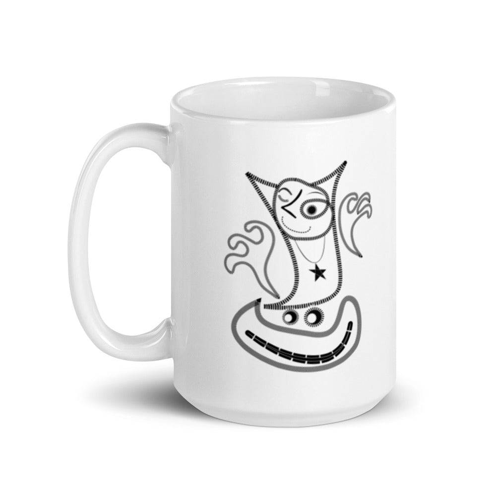 マグカップ（白）・魔王ジェニーモノクロハーフハーフ【CA005- MG006】