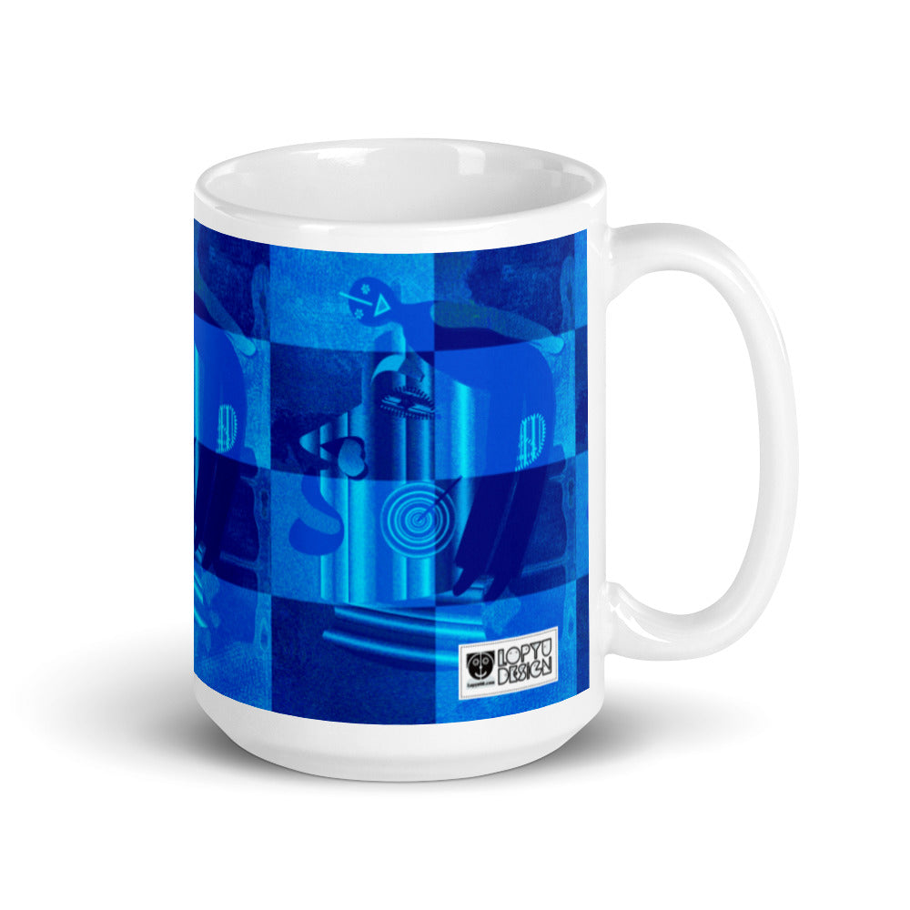 マグカップ（白）・ブルーインティミライ濃青【CA012- MG015】