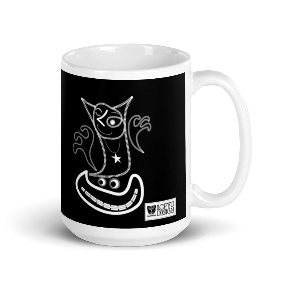 マグカップ（白）・魔王ジェニーモノクロハーフハーフ【CA005- MG006】