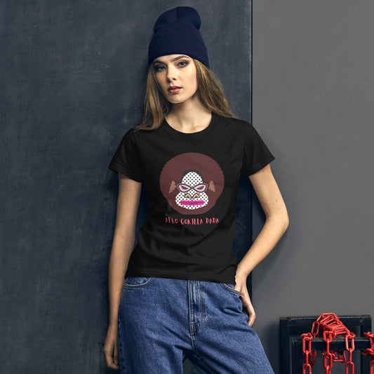 レディース ファッションフィットTシャツ・アフロゴリラダダ【CA076- FTL002】