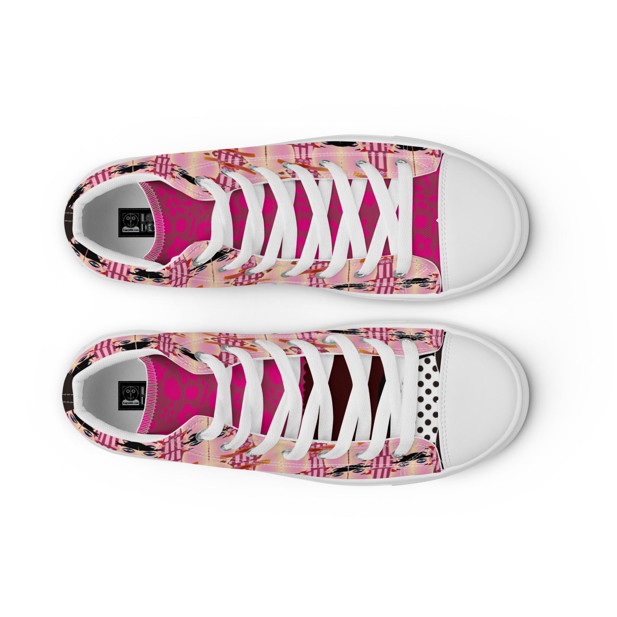 レディース ハイカットスニーカー･タマゴッツピンク【CA026- HCSL014】