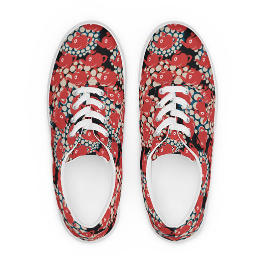 レディース レースアップ キャンバスシューズ